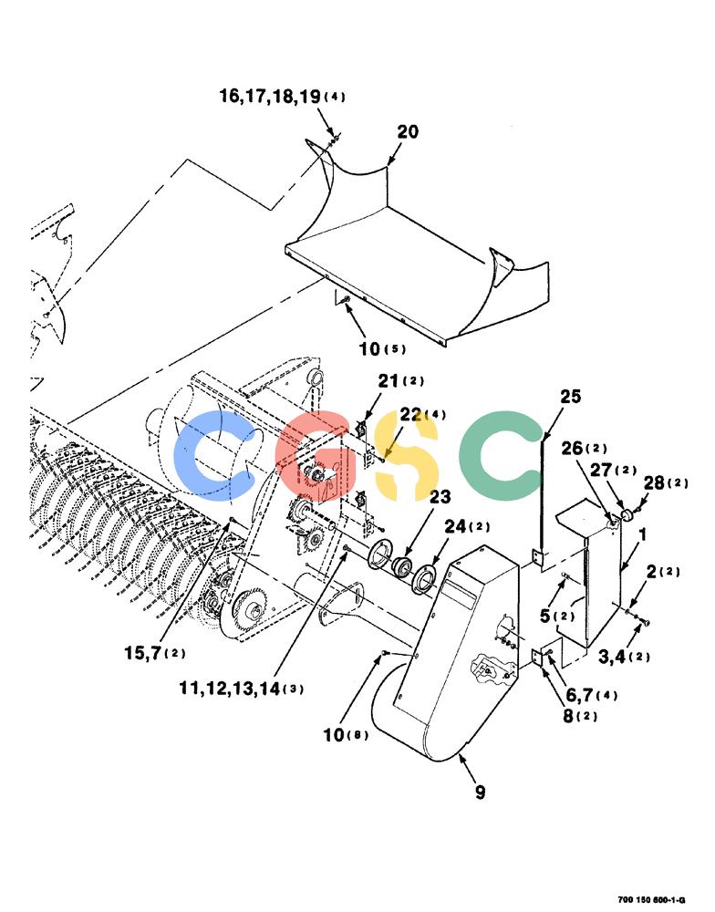 凯斯零件查询(8575) - CASE IH MID-SIZE RECTANGULAR BALER (NORTH AMERICA) (1/95-12/00) (07-022) - PICKUP SHIELDS ASSEMBLY-LEFT Case Agriculture
