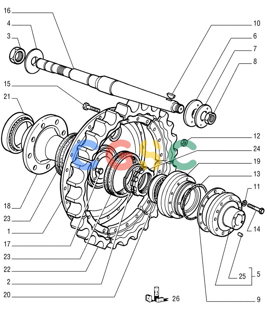 纽荷兰零件查询(FL145) - CRAWLER LOADER (N.A. VERSION) (11/98-) (1.277[04]) - REAR TRANSMISSION New Holland Constructuion