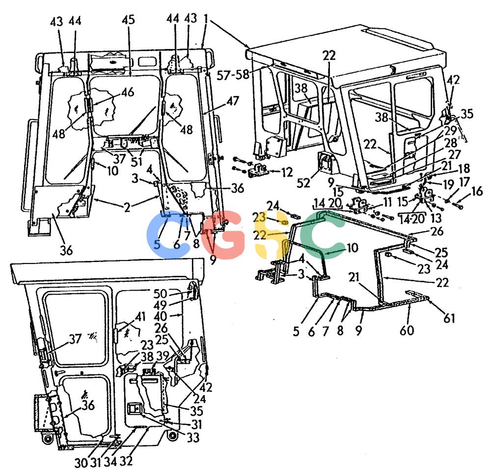 纽荷兰零件查询(FD20) - CRAWLER DOZER (L1.01/2[001]) - CAB ASSEMBLY New Holland Constructuion