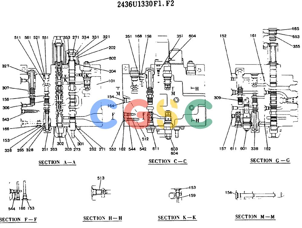 神钢零件查询(MD140BLC) - EXCAVATOR BTW YP1001 - YP1281 (1/80-12/06) (11-017[02]) - VALVE ASSY, CONTROL Kobelco
