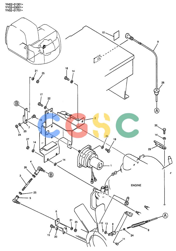 神钢零件查询(ED150) - BLADE RUNNER EXCAVATOR/DOZER BTW YL04-00501 - YL04-00554 (4/03-10/03) (01-013) - CONTROL ASSEMBLY, ENGINE Kobelco