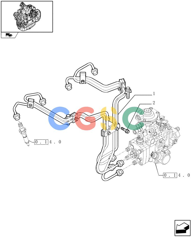 神钢零件查询(F4GE9484A J600) - ENGINE 504120790 - 87052264 (1/07-12/10) (0.14.9) - INJECTION EQUIPMENT - PIPING - (2852074) Kobelco