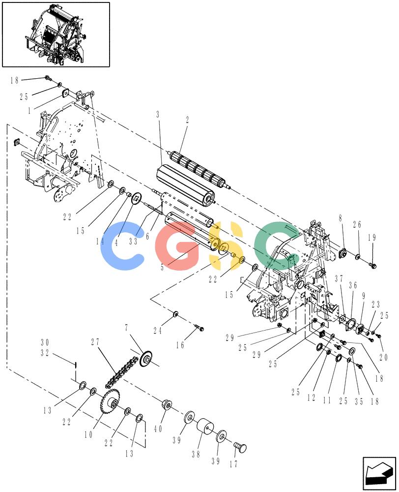 凯斯零件查询(RBX453) - CASE IH ROUND BALER (9/05-12/06) (14.52[2]) - MAIN FRAME & ROLLS, STUFFER FEEDER Case Agriculture