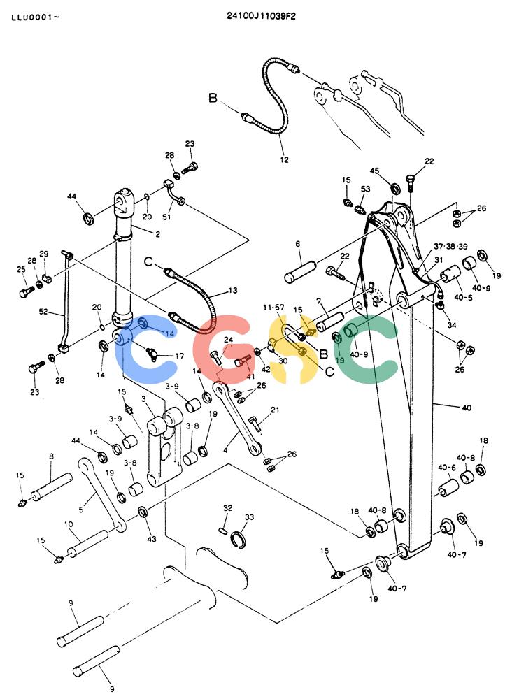 神钢零件查询(K909LC) - MARK II EXCAVATOR ASN LLU-0001 (1/87-12/03) (09-004) - ARM ASSY, 3.63M Kobelco