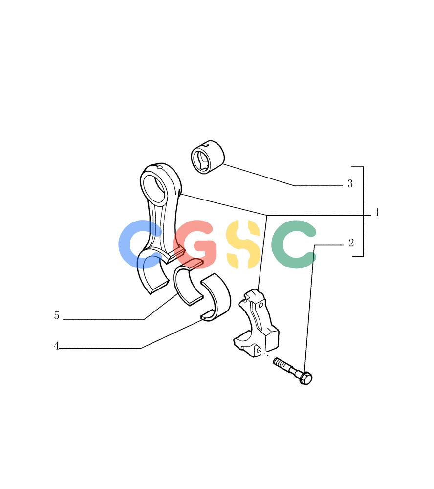 纽荷兰零件查询(DC150.B) - CRAWLER DOZER TIER 2 (3/03-) (0.081[01]) - CONNECTING ROD New Holland Constructuion