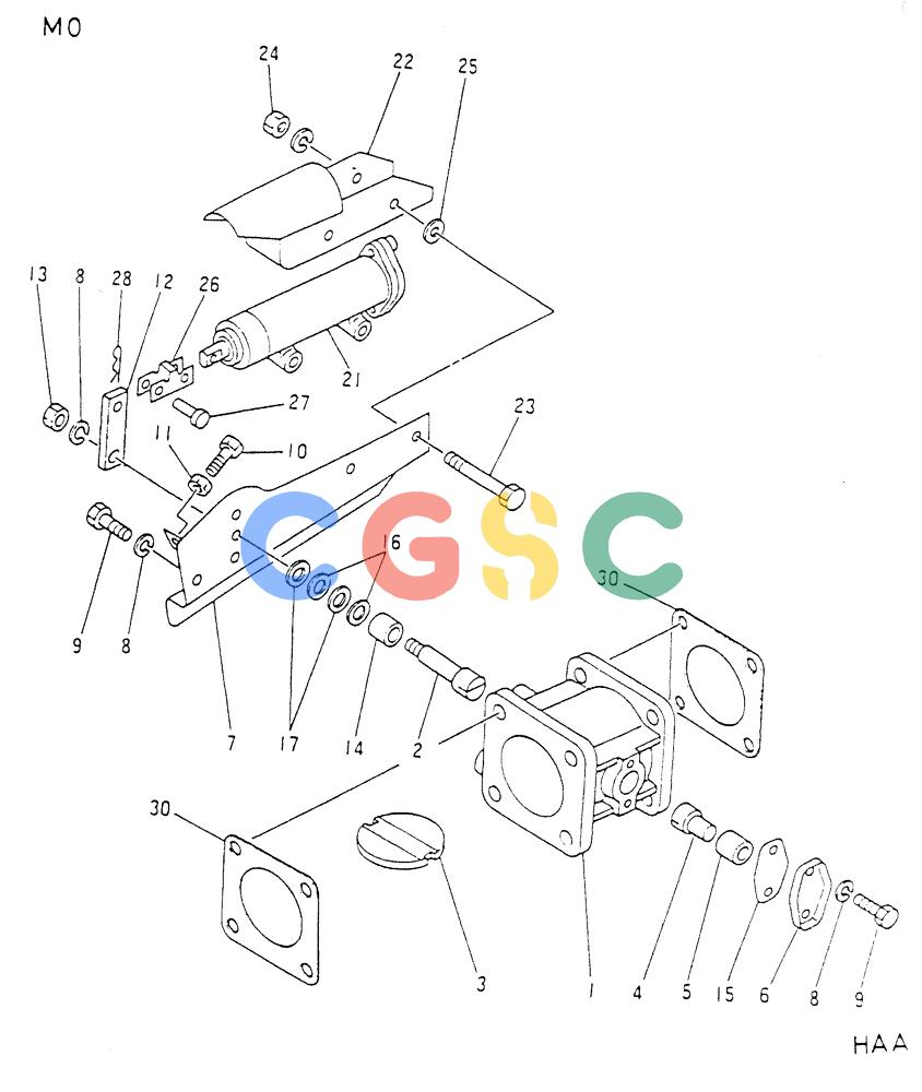 神钢零件查询(6D16-T) - MITSUBISHI DIESEL ENGINE - K907 & MD180LC (1/87-12/06) (06-005) - EXHAUST BRAKE Kobelco