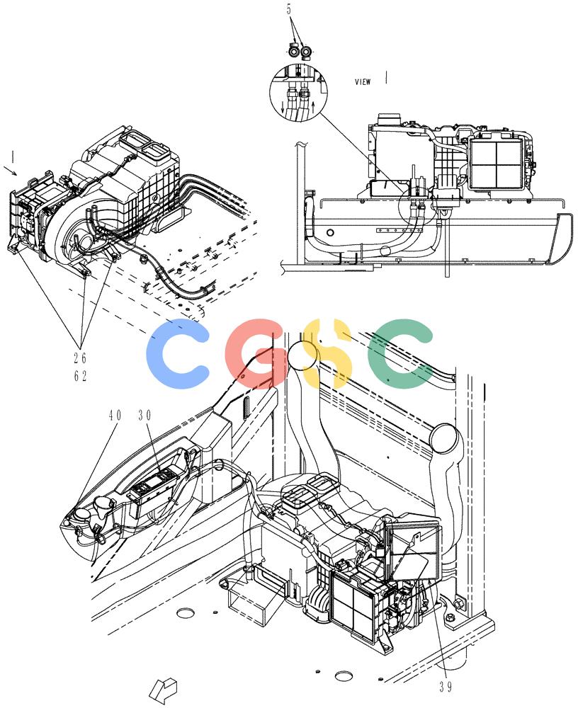 纽荷兰零件查询(E215B) - CRAWLER EXCAVATOR - TIER 3 (ROPS CAB) ASN NBDA21800 (6/13-) (01-080[03]) - CONDITIONING, AIR INSTAL New Holland Constructuion