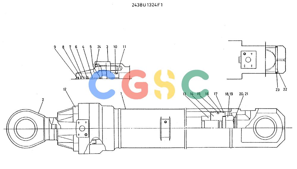神钢零件查询(MD300LC) - EXCAVATOR BTW YC0101 - YC0300 (1/80-12/06) (08-020) - CYLINDER ASSY, BUCKET Kobelco