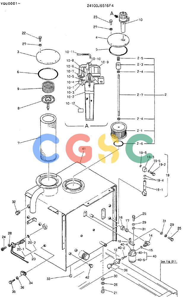 神钢零件查询(MD200BLC) - EXCAVATOR ASN YQU0001 (1/80-12/06) (01-004) - TANK ASSY, HYDR Kobelco