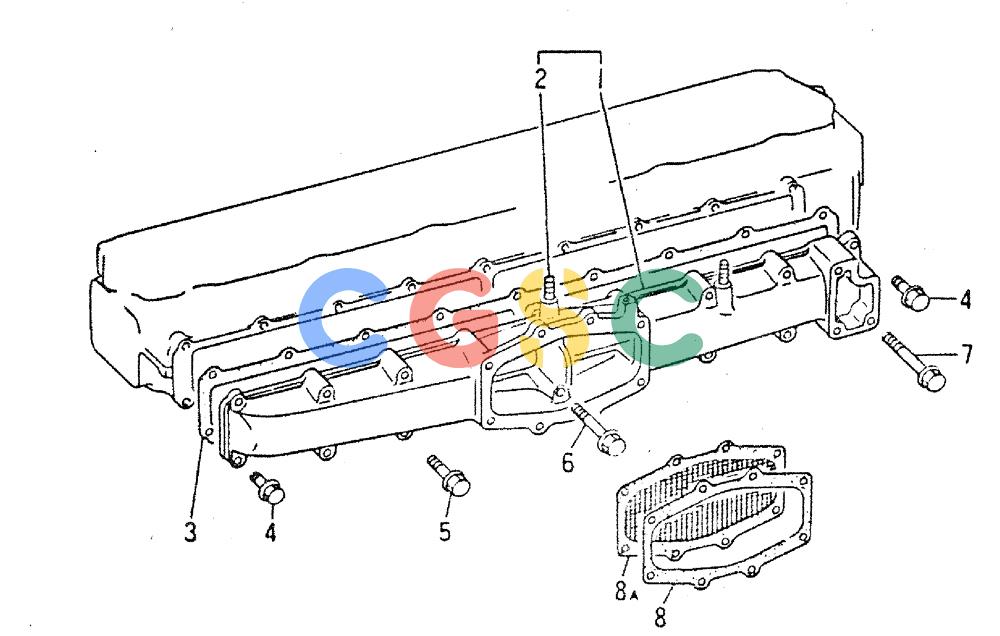 神钢零件查询(MD240C) - EXCAVATOR ASN LLU00601 (1/80-12/06) (17-015) - INLET MANIFOLD Kobelco
