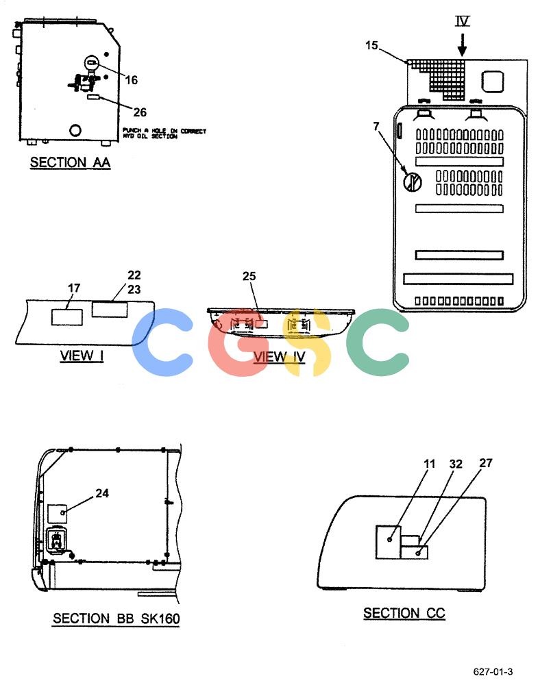 神钢零件查询(ED190LC-6E) - BLADE RUNNER EXCAVATOR/DOZER BTW YL03U0136 - YL03U0292 (1/05-12/06) (06-005[03]) - NAME PLATE INSTALLATION (SUNBELT RENTALS) Kobelco