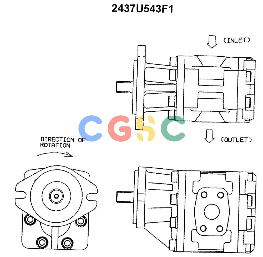 神钢零件查询(ED180) - BLADE RUNNER EXCAVATOR/DOZER ASN YLU0001 (1/99-12/01) (12-024) - PUMP ASSEMBLY, DOZER, (2437U543F1) Kobelco