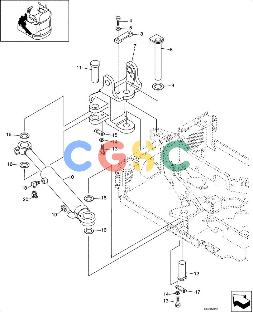 纽荷兰零件查询(E15) - COMPACT CRAWLER EXCAVATOR (N.A.) (1/06-) (09-06[00]) - BRACKET ASSY - SWING New Holland Constructuion