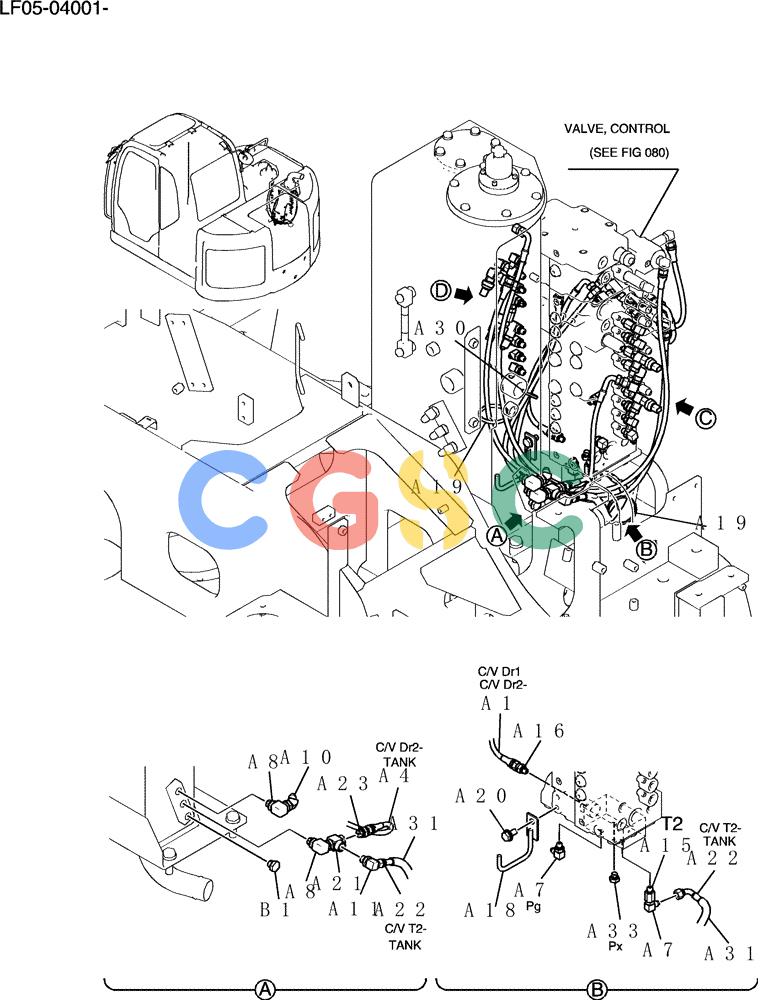 纽荷兰零件查询(E80BMSR) - CRAWLER EXCAVATOR ASN LF05-04001 - (N8TA18060) (146-18[1]) - CONTROL LINES, MAIN New Holland Constructuion