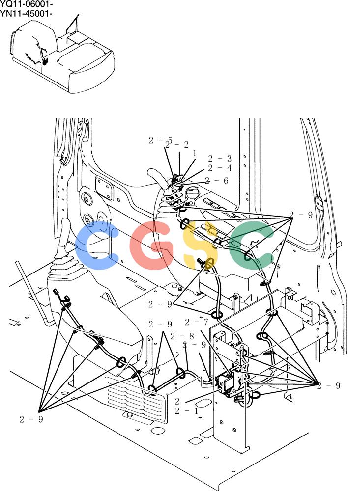神钢零件查询(200-8) - EXCAVATOR S/N YN11-45001 - (1/06-12/09) (813-01-1) - HARNESS ASSY, CAB (STD KEY 5 EQUIVALENT) Kobelco