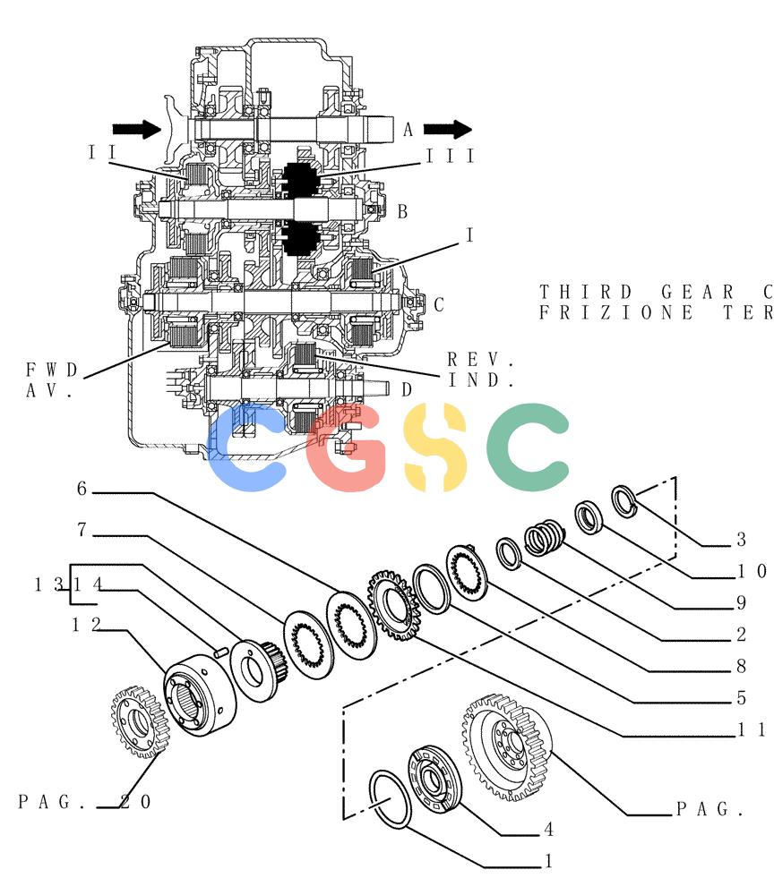 纽荷兰零件查询(DC180PS) - CRAWLER DOZER (11/00-) (1.211[19]) - TRANSMISSION - COMPONENTS New Holland Constructuion