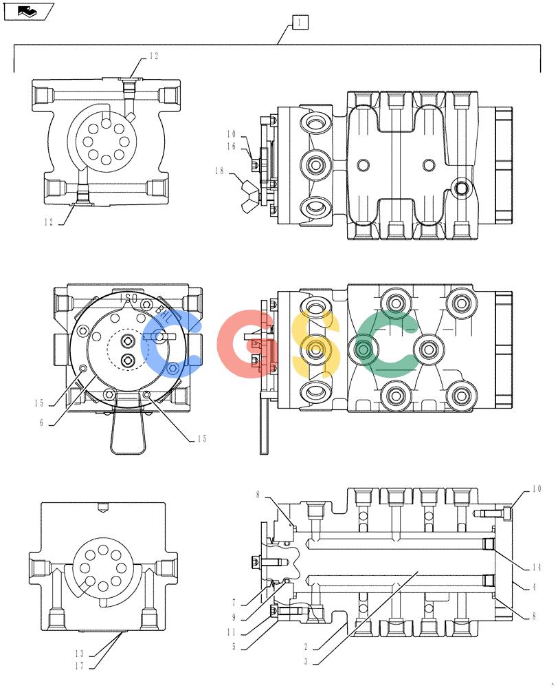 神钢零件查询(ED160 BLADE) - HYDRAULIC EXCAVATOR - ASN LH02-01501 (9/12-12/13) (35.128.AE[04]) - CONTROL VALVE ASSY, MULTI Kobelco