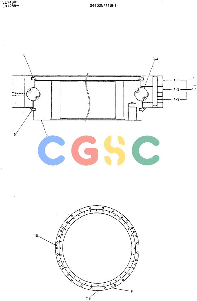 神钢零件查询(MD240BLC) - EXCAVATOR ASN LL1488 (1/80-12/06) (06-008) - BEARING ASSY Kobelco