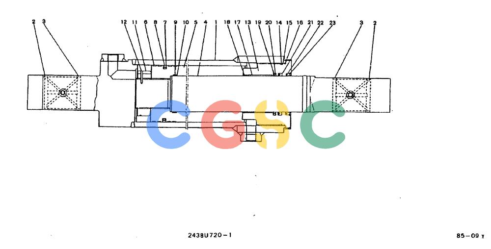 神钢零件查询(MD200BLC) - EXCAVATOR BTW YQ0101 - YQ0564 (1/80-12/06) (11-020) - CYLINDER ASSY- 2438U720 F1 Kobelco