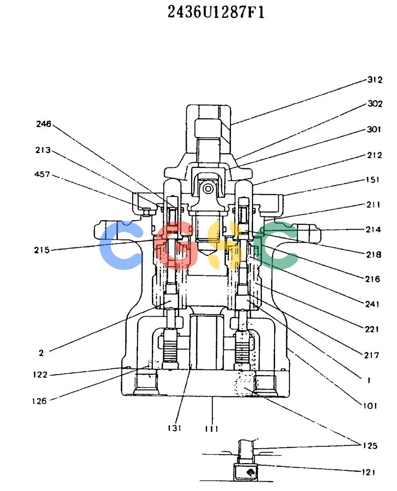 神钢零件查询(MD450BLC) - EXCAVATOR BTW TS0201 - TS0394 (1/80-12/06) (11-014) - VALVE ASSY, PILOT Kobelco