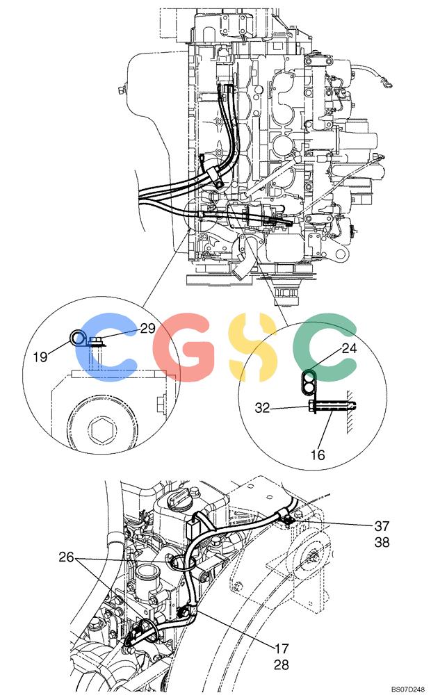 纽荷兰零件查询(E175B) - CRAWLER EXCAVATOR TIER 3 (NA) - N7DA16301 - (5/07-) (02-90[01]) - HARNESS ASSEMBLY, UPPER (ENGINE) (YN13E00137F1), PAGE 2 OF 2 New Holland Constructuion