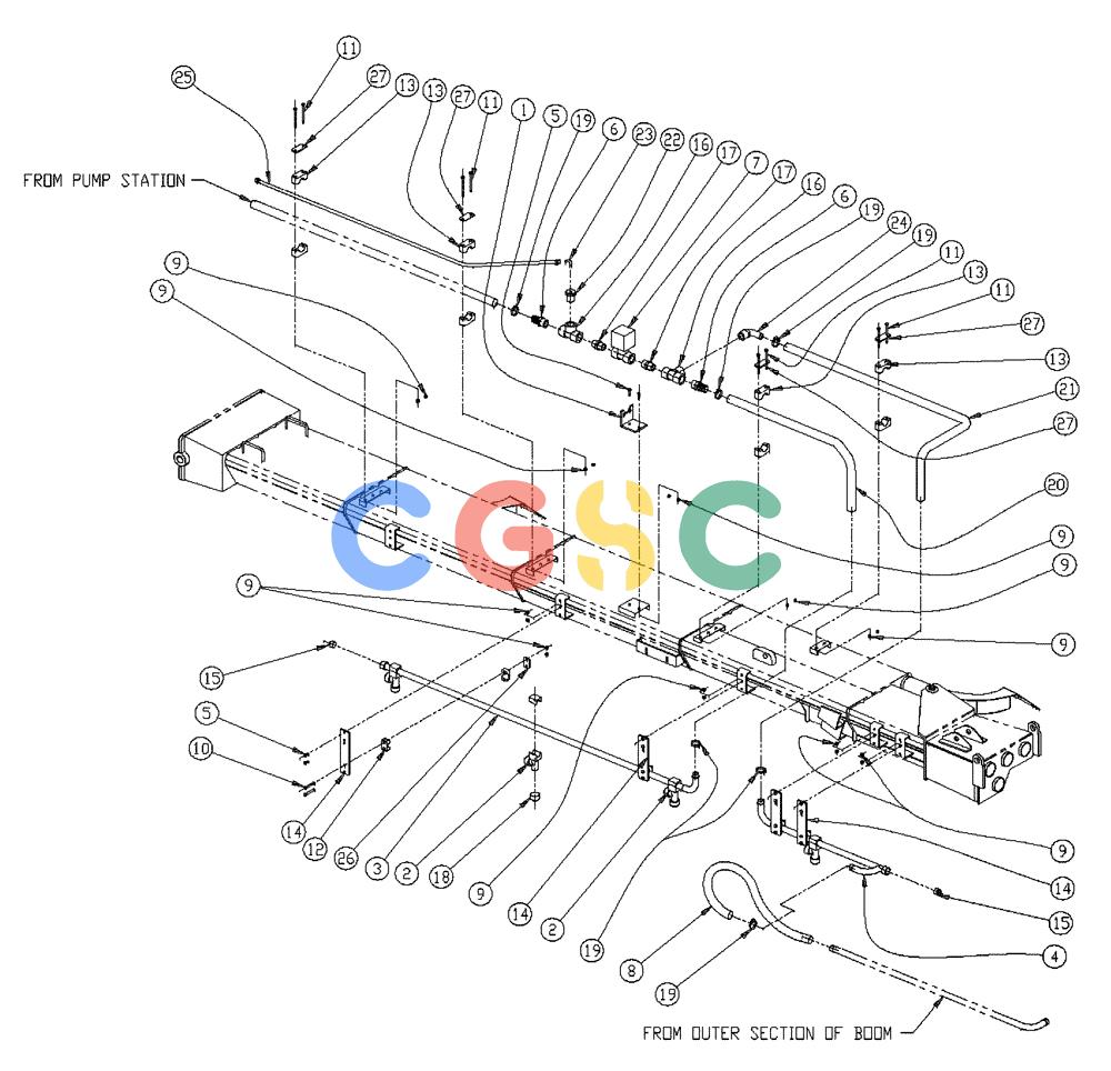 凯斯零件查询(437) - FLEX-AIR APPLICATOR (5/98-2/99) (10-017) - WET BOOM, 2.5, LH, INNER Case Agriculture