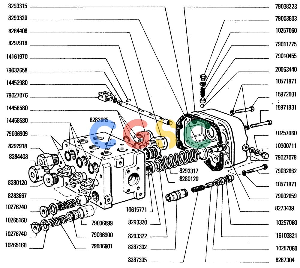 纽荷兰零件查询(FD20) - CRAWLER DOZER (E3.31/A[001]) - DISTRIBUTOR VALVE New Holland Constructuion
