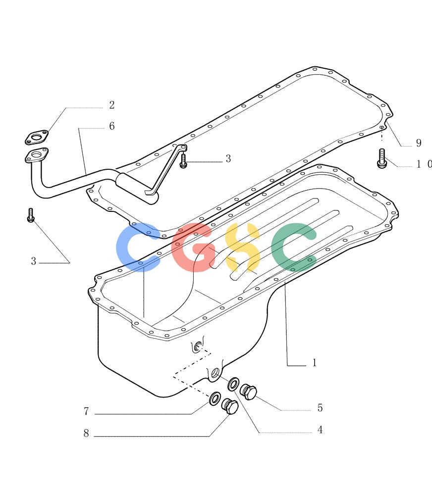 纽荷兰零件查询(DC150PS) - CRAWLER DOZER (0.042[01]) - ENGINE OIL SUMP New Holland Constructuion