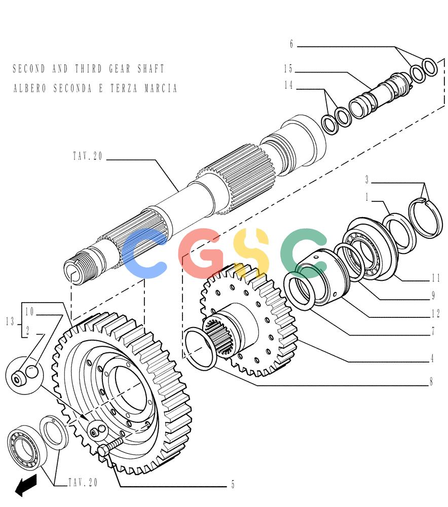 纽荷兰零件查询(DC150LT) - CRAWLER DOZER (6/00-) (1.211[21]) - TRANSMISSION - COMPONENTS New Holland Constructuion