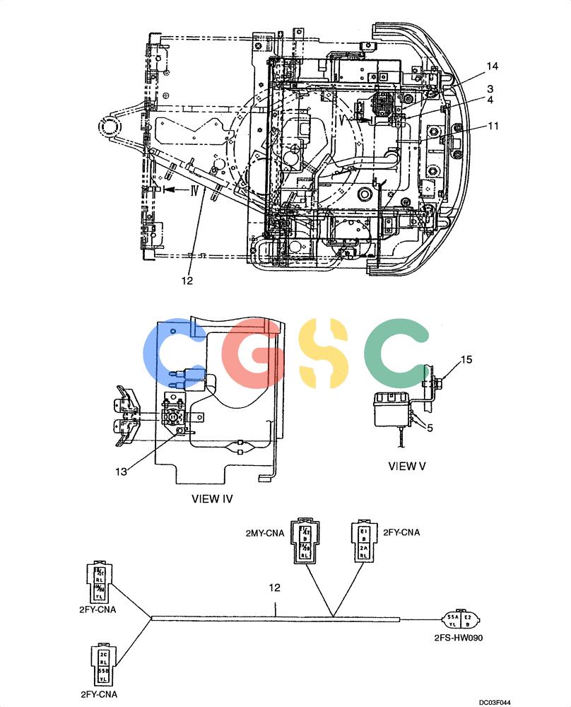 纽荷兰零件查询(E15) - COMPACT CRAWLER EXCAVATOR (N.A.) (1/06-) (04-04[00]) - HARNESS ASSY - TRAVEL ALARM New Holland Constructuion