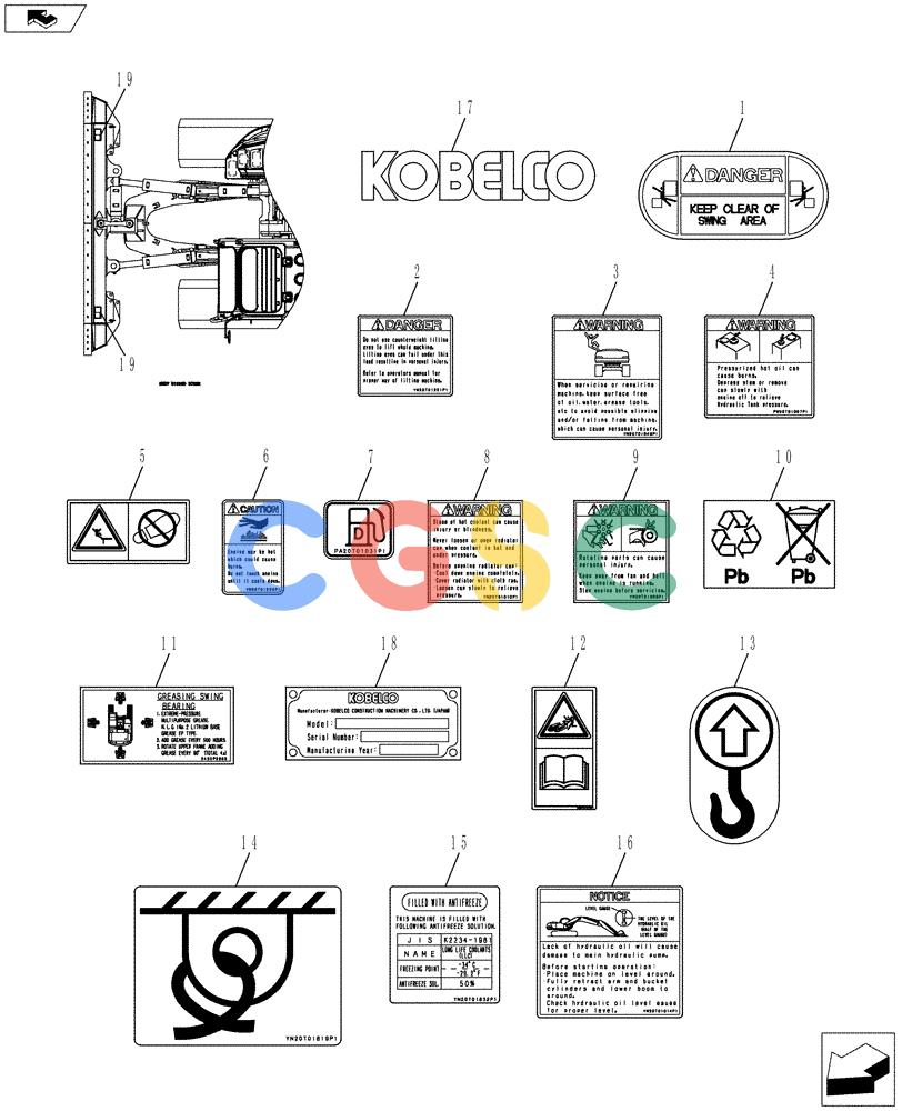 神钢零件查询(ED150-2) - BLADE RUNNER EXCAVATOR/DOZER ASN LH01-01001 (1/09-12/12) (06-001[02]) - NAME PLATE INSTALLATION Kobelco