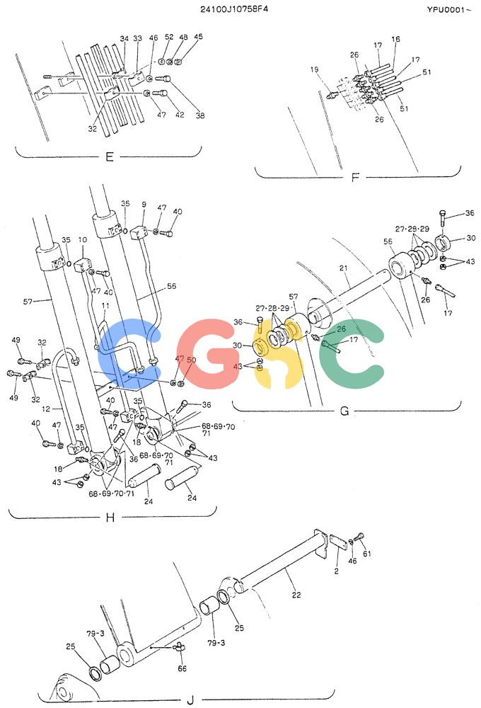 神钢零件查询(K905LC) - MARK II EXCAVATOR ASN YPU00001 (1/87-12/03) (07-001[02]) - BOOM ASSY, 4.6M Kobelco