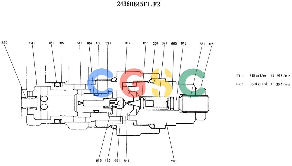 神钢零件查询(K916LC) - MARK II EXCAVTOR ASN YS0201 (1/89-12/03) (10-004) - VALVE ASSY, PORT RELIEF Kobelco