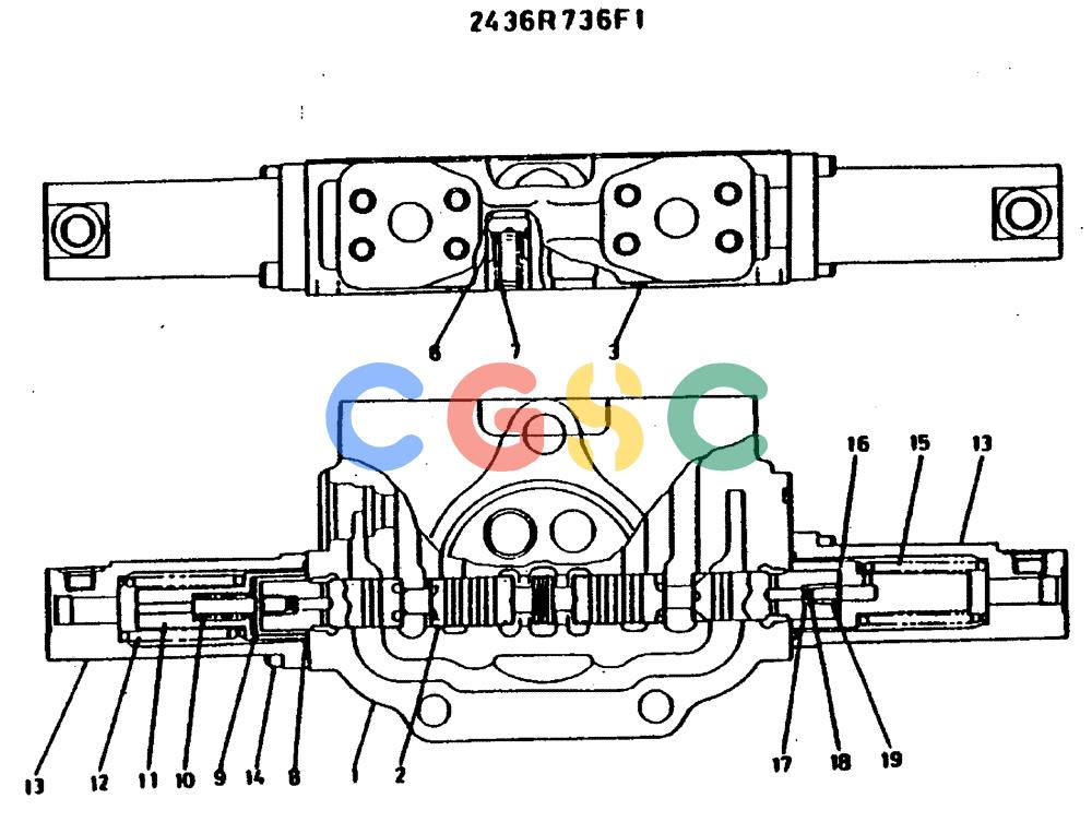 神钢零件查询(MD400LC) - EXCAVATOR BTW YS0101 - YS0200 (1/80-12/06) (09-006) - SPOOL ASSY/ P.N. 2436R736F1 Kobelco