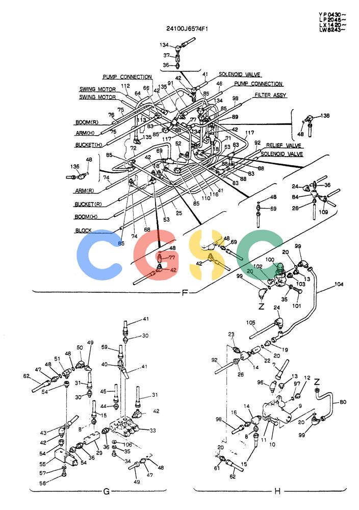 神钢零件查询(K905ALC) - EXCAVATOR ASN YP0301 (1/86-12/03) (03-006[02]) - REMOTE-CONTROL ASSY (WRIST CONTROL) Kobelco