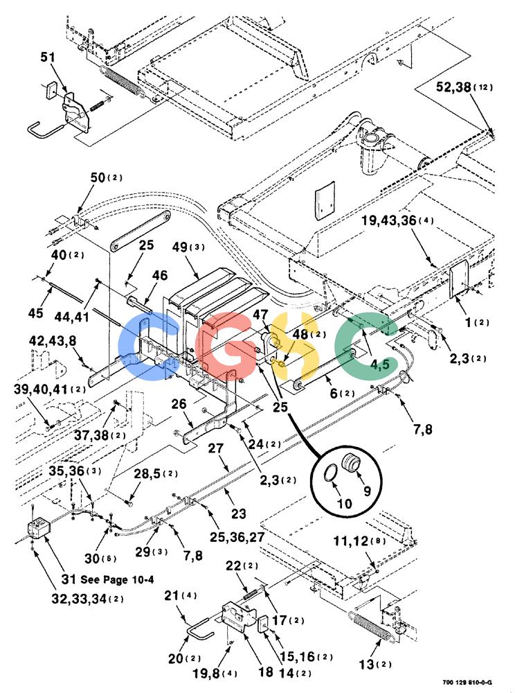 凯斯零件查询(8575) - CASE IH MID-SIZE RECTANGULAR BALER (NORTH AMERICA) (1/95-12/00) (10-002) - HITCH, LINKAGE AND WING LATCH ASSEMBLIES Case Agriculture