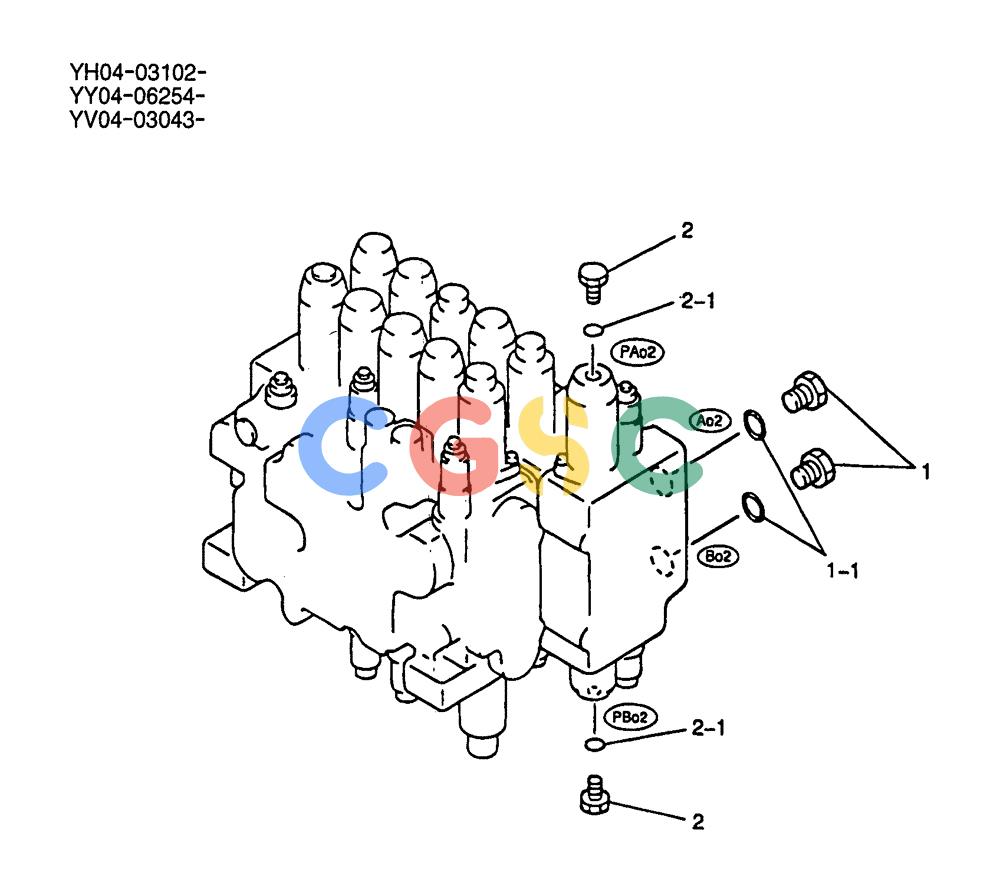 纽荷兰零件查询(E115SR) - CRAWLER EXCAVATOR ASN YV04-03043 (01-021) - HYDRAULIC LINES, UPP New Holland Constructuion