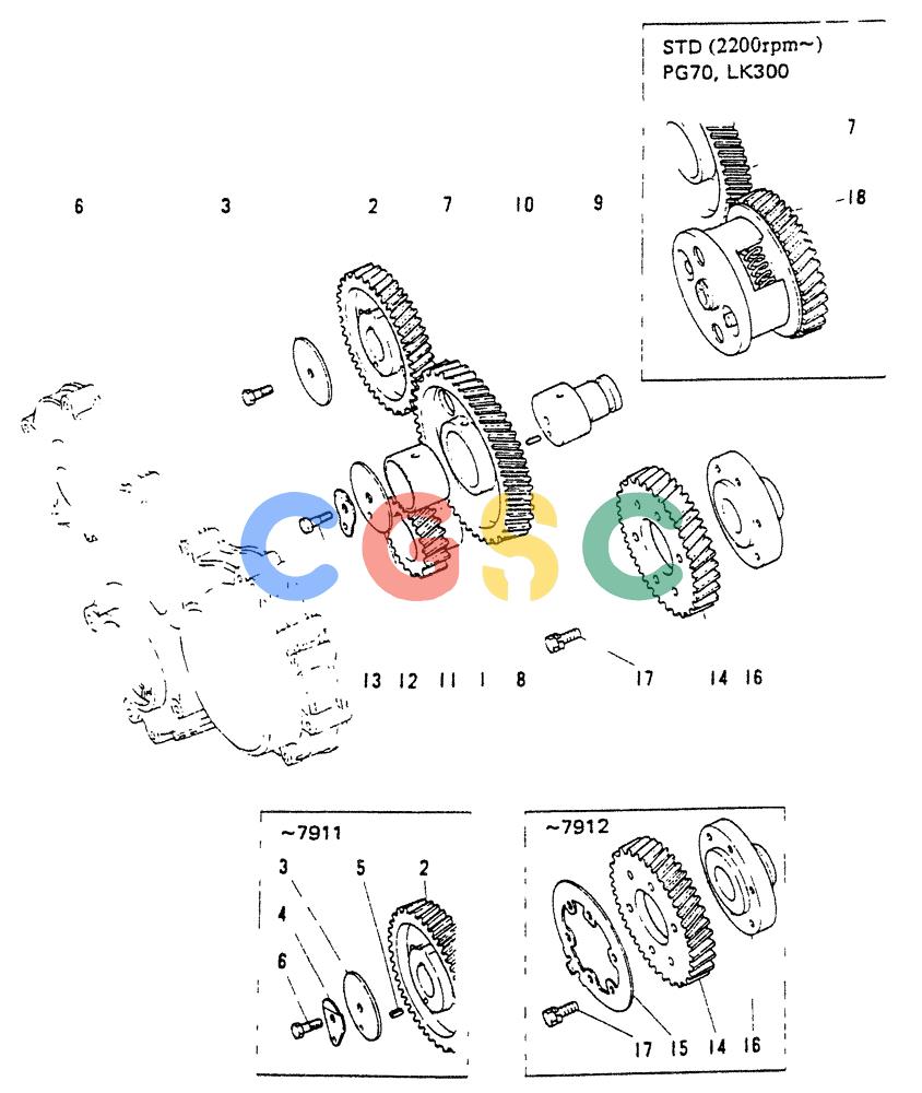 神钢零件查询(65R5P) - MITSUBISHI DIESEL ENGINE - LK300A WHEEL LOADER (1/06-12/06) (02-005) - TIMING GEAR Kobelco