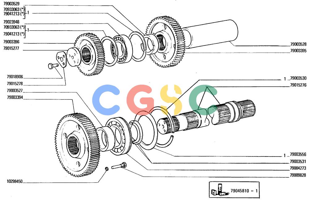 纽荷兰零件查询(FD20) - CRAWLER DOZER (B2.04[004]) - TRANSMISSION GEARS New Holland Constructuion