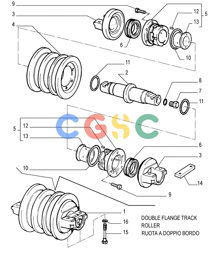 纽荷兰零件查询(FL145) - CRAWLER LOADER (N.A. VERSION) (11/98-) (2.345[02]) - TRACK ROLLERS New Holland Constructuion