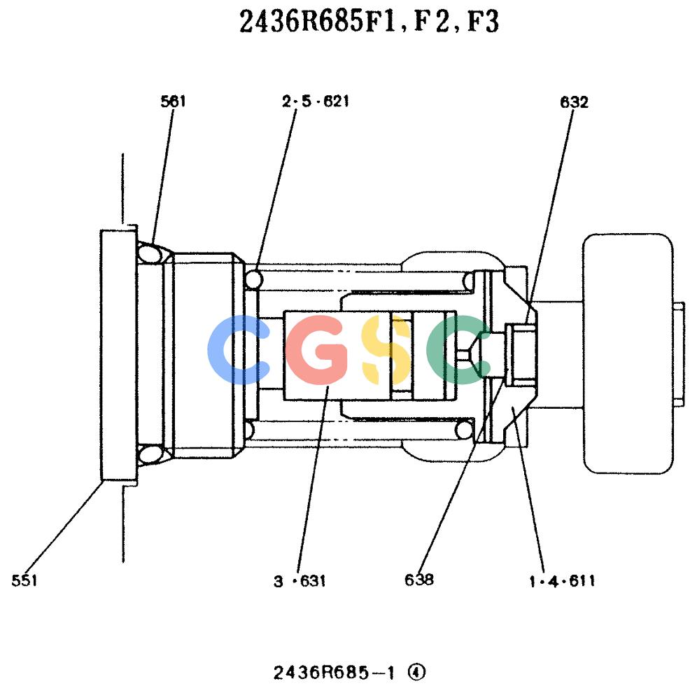 神钢零件查询(K909LC) - MARK II EXCAVATOR ASN LLU-0001 (1/87-12/03) (11-003) - VALVE ASSY, RELIEF, 2436R685 Kobelco