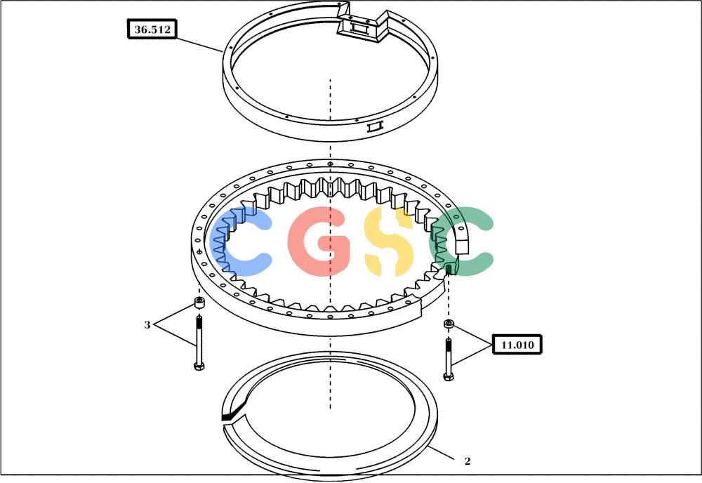 纽荷兰零件查询(EC450) - CRAWLER EXCAVATOR (SN: 750001-UP) (11/99-) (11.010[001]) - SWIVEL CONNECTION INSTALL.MATERIAL (S/N 750001-UP) New Holland Constructuion