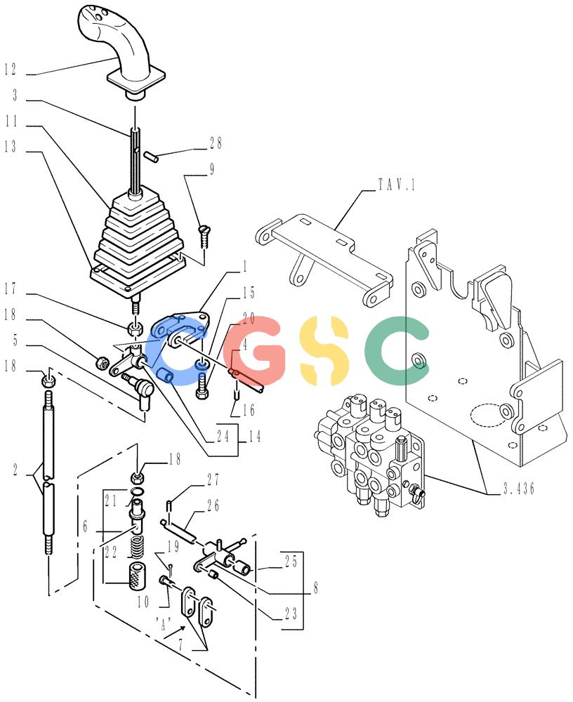 纽荷兰零件查询(DC150LT) - CRAWLER DOZER (6/00-) (3.437[03]) - CONTROL VALVE LINKAGE New Holland Constructuion