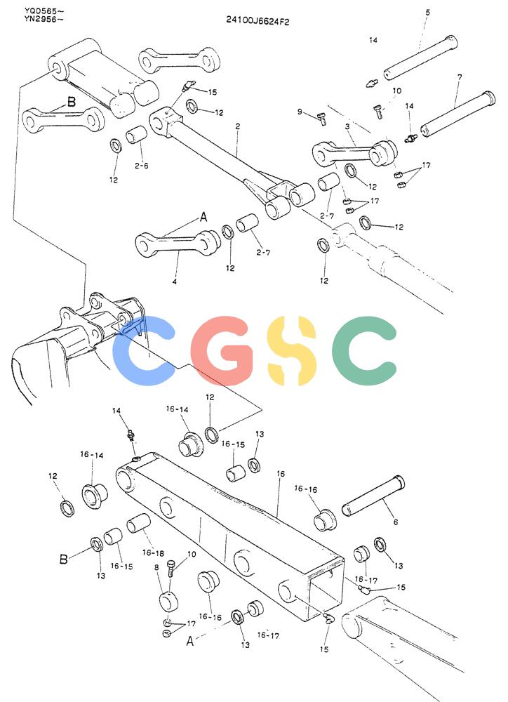 神钢零件查询(K907LC) - MARK II EXCAVATOR ASN YQ0565 (GLOBAL) (1/87-12/03) (09-006) - ARM ASSY EXTENSION Kobelco