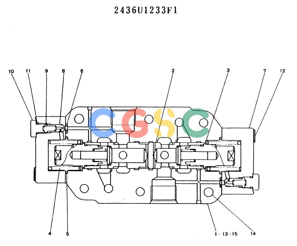 神钢零件查询(K909LC) - MARK II EXCAVATOR ASN LL1488 (1/87-12/03) (11-019) - VALVE ASSY, BRAKE Kobelco