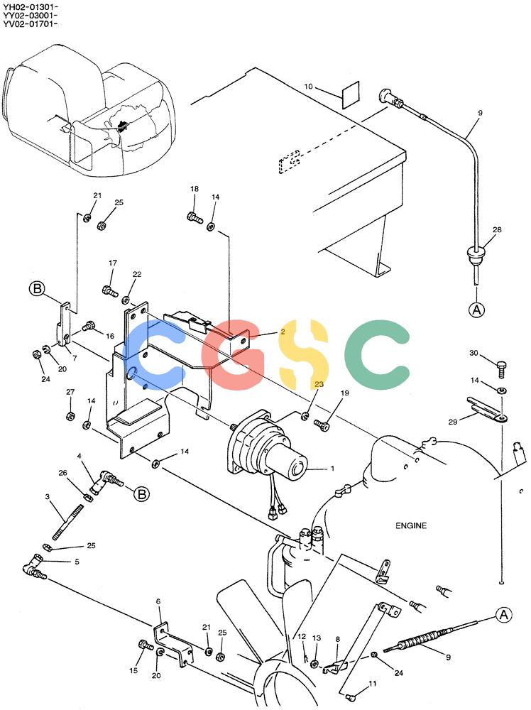 神钢零件查询(ED150-1E) - BLADE RUNNER EXCAVATOR/DOZER ASN YL05-00555 (11/03-12/04) (01-015) - CONTROL ASSY, ENGINE Kobelco