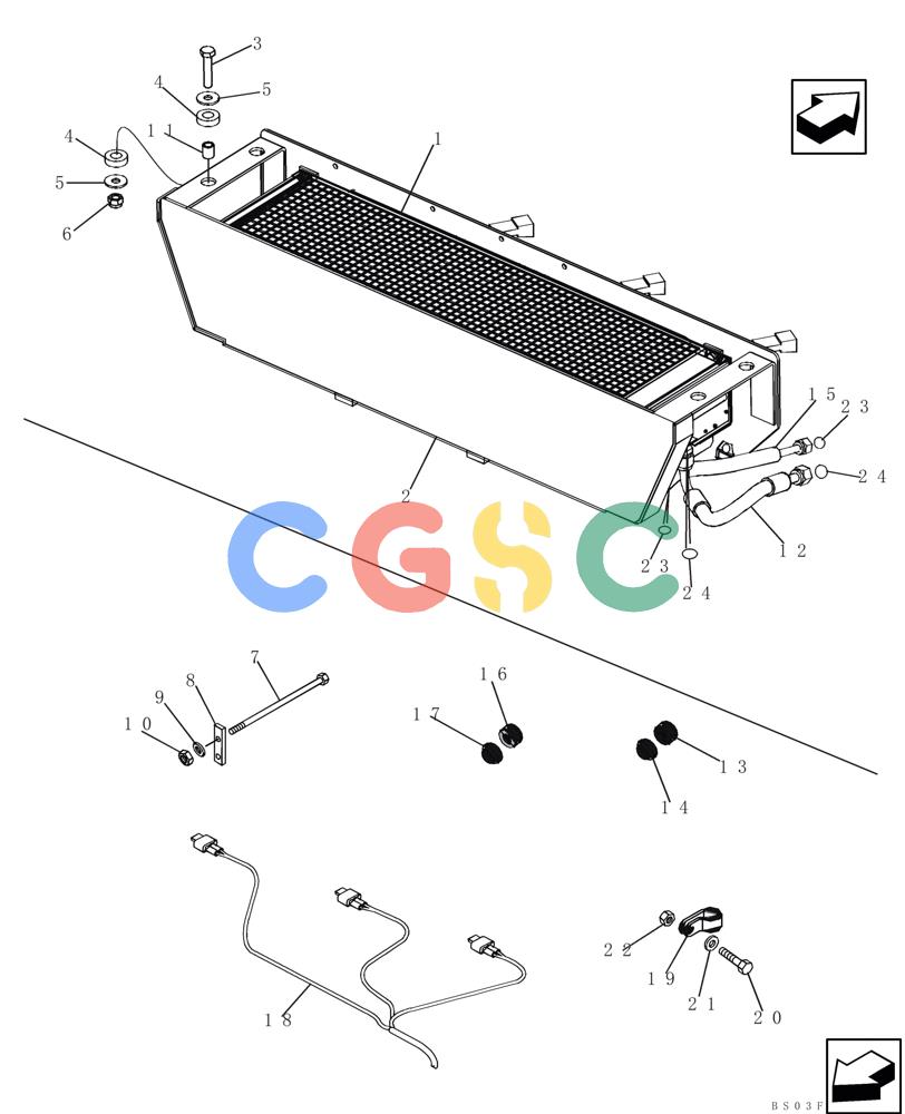 纽荷兰零件查询(DC95) - CRAWLER DOZER (8/04-) (09-41) - CAB - AIR CONDITIONING CONDENSER New Holland Constructuion