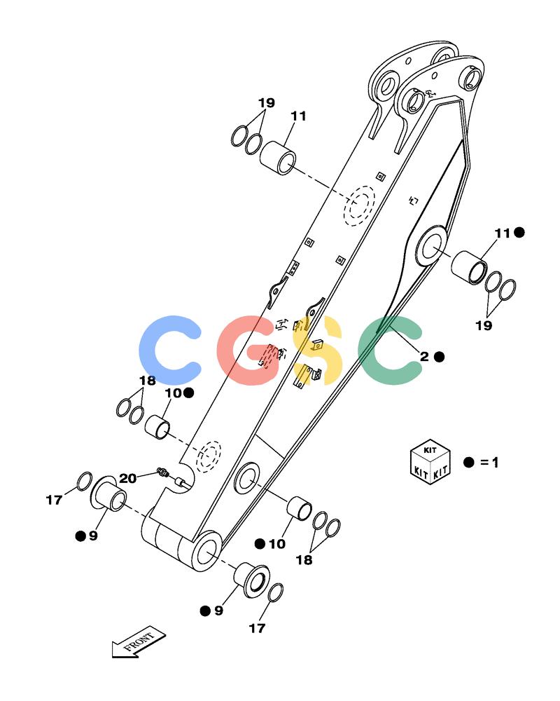 纽荷兰零件查询(E805) - CRAWLER EXCAVATOR TIER 3 (7/06-) (09-200-00[01]) - DIPPER (3.00 M) New Holland Constructuion