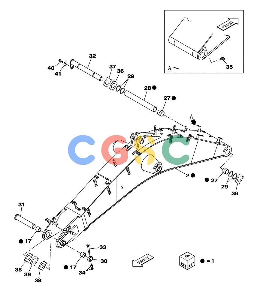 纽荷兰零件查询(E805) - CRAWLER EXCAVATOR TIER 3 (7/06-) (09-100-00[01]) - MONOBLOCK BOOM (7.25 M) New Holland Constructuion