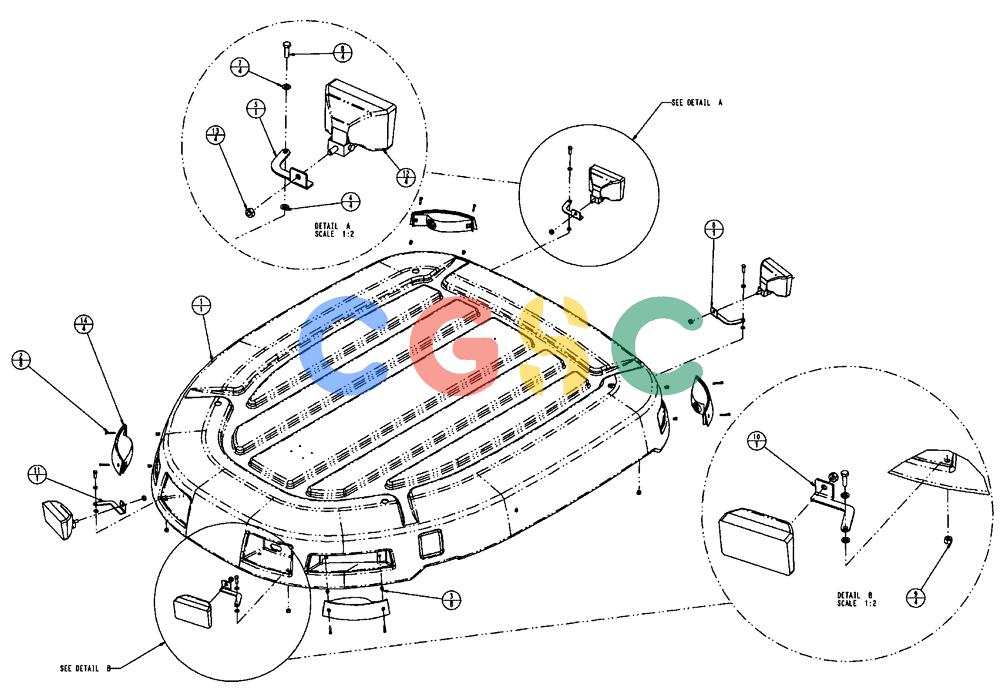 凯斯零件查询(FLX3510) - FLOATER (8/04-8/06) (01-002) - ROOF/A, CAB Case Agriculture